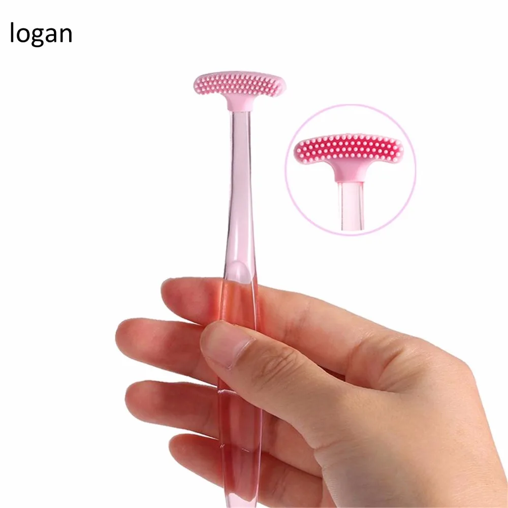 Hot sale soft-touch tongue scraper silicon tongue cleaner
