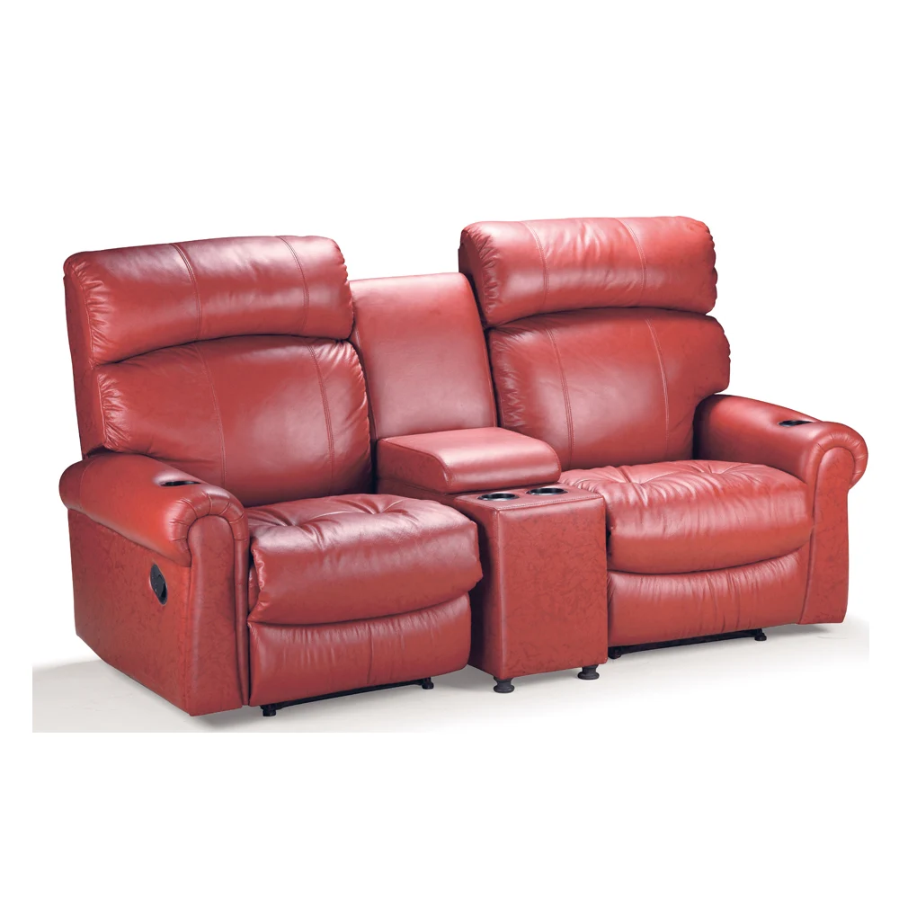 high quality Theater furniture fabric cinema love seat
