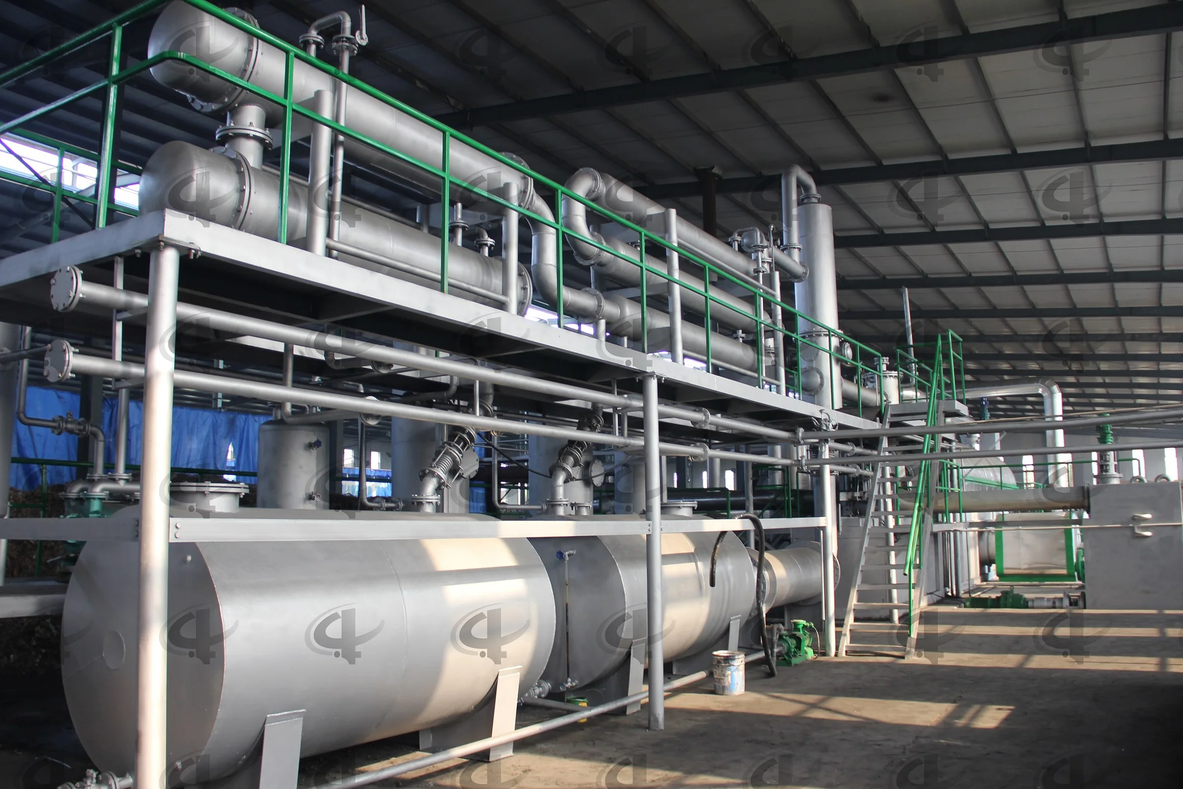 Fully automatic plastic rubber pyrolysis plant continuous carbonization furnace