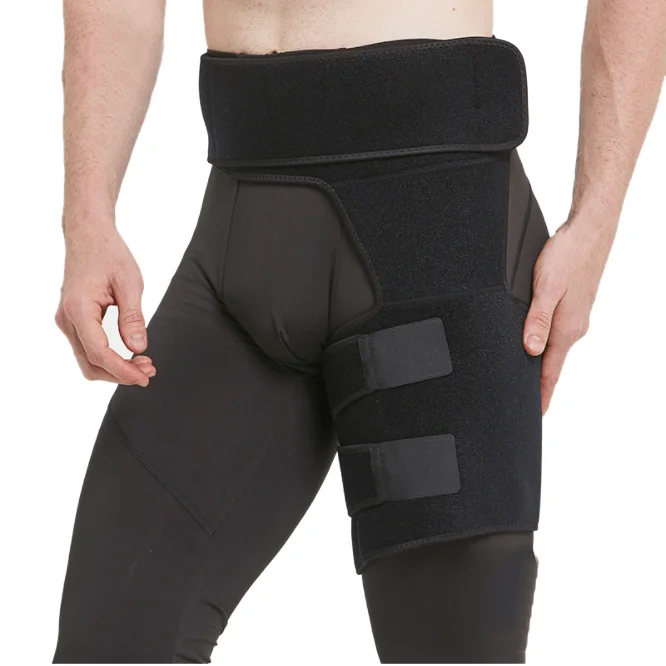 Groin Support Bandage Adjustable Compression Wrap for Hip, Groin, Hamstring, Thigh