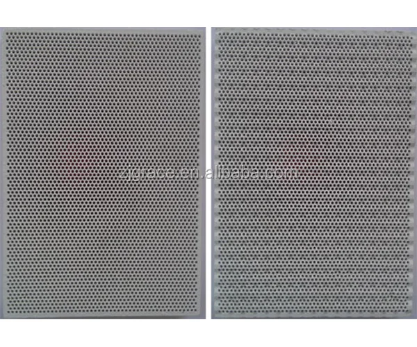 White ceramic plate for gas grill/BBQ