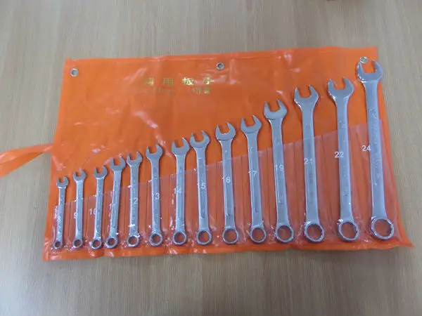 carbon steel 14PCS wrench set 8-24MM combination spanner