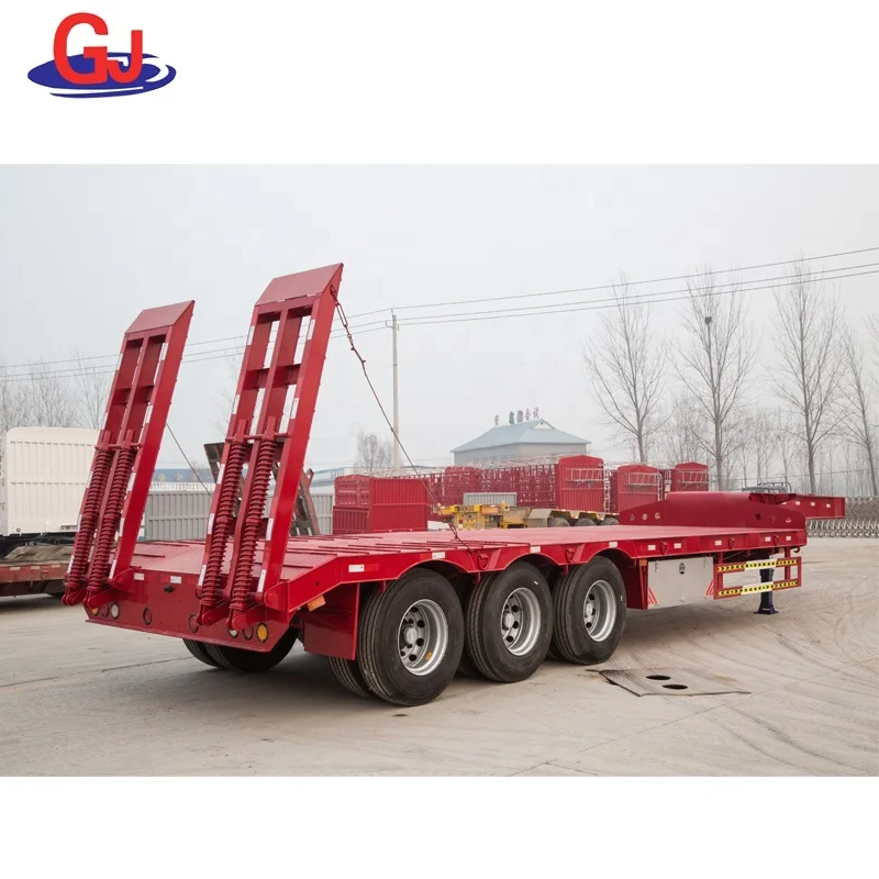 3 Axle 60 Tons Low bed Semi Trailer