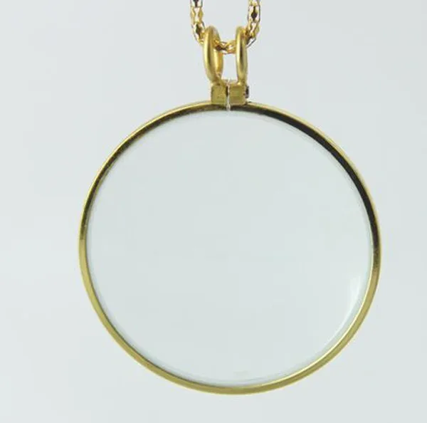 Dome shape antique brass metal decorative hanging pendants magnifier magnifying glass as gift souvenir
