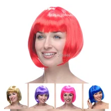 Free Shipping-new arrival! Carnival /Christmas/Halloween party wigs synthetic hair ladies’ wigs cheap bobo wigs 14 colors