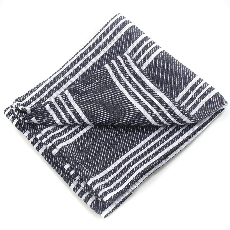 Standard size yarn dyed tea towels for kitchen  Reusable machine washable