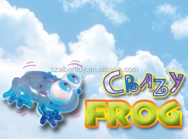 Squishy Rubber Frog Moving Eyes Toy