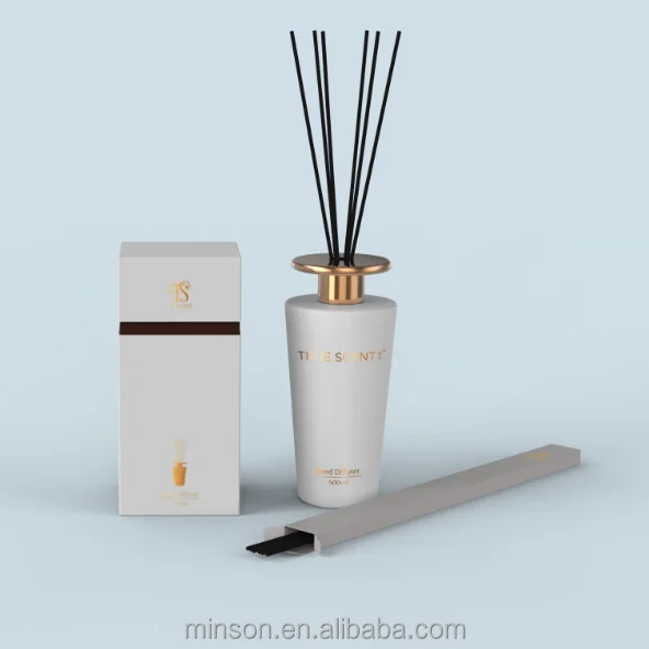 50ml 100ml 150ml 200ml 250ml 500ml 1000ml empty round reed diffuser glass bottle with metal cap reed diffuser packaging boxes