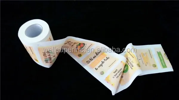 custom printed lovely toilet tissue paper roll