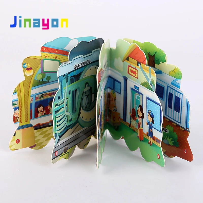 Jinayon New Custom Hardcove Reading Children Coloring Board Story Book with Eva  Printing Customized Shape