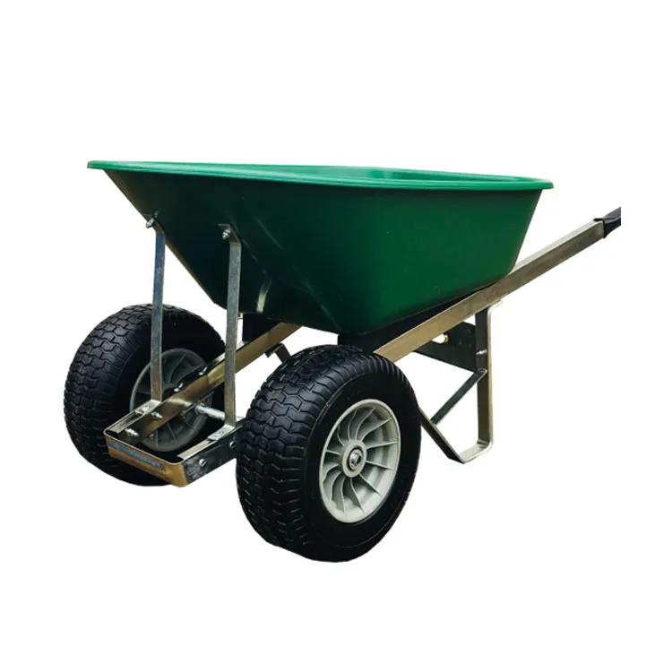 Pink Twin Wheel Wheelbarrow wb9800 With Puncture Proof Wheel 200 Liter Blue