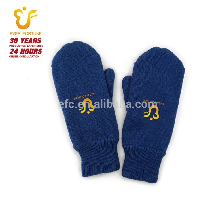 
100%acrylic fleece lined winter warm knit gloves mittens custom  (60762702138)