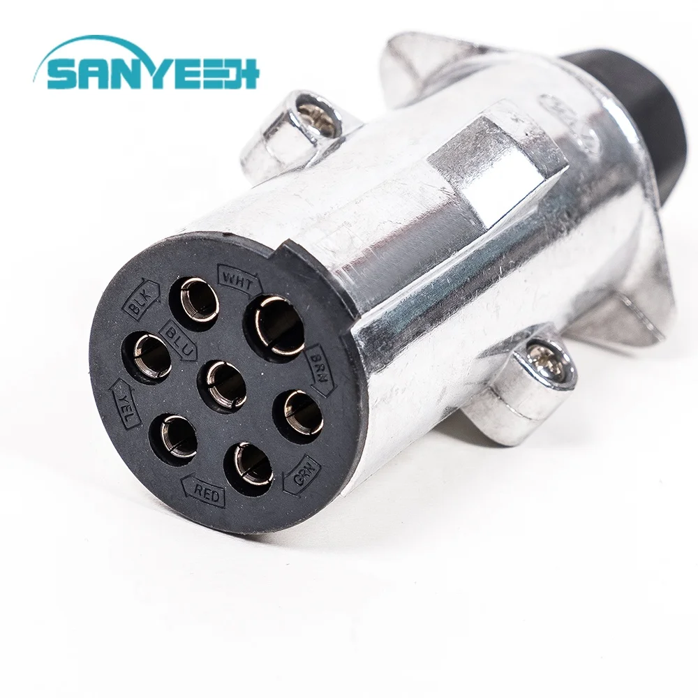 
2020 Car Side LED Lighting Connecting with 7 pin Trailer Wiring Diagram Spiral Cable with Towing Side Socket 