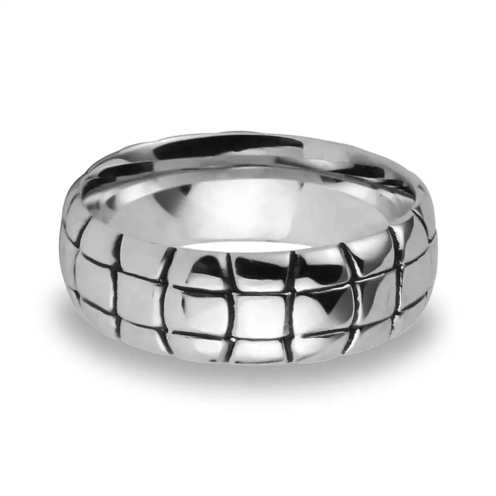 9MM Tortoise Shell Mens Cobalt Ring