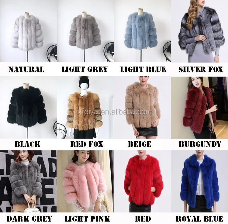 Short Style Whole Skin Lady Winter Fur Coat Fox Cheap Fur Coats