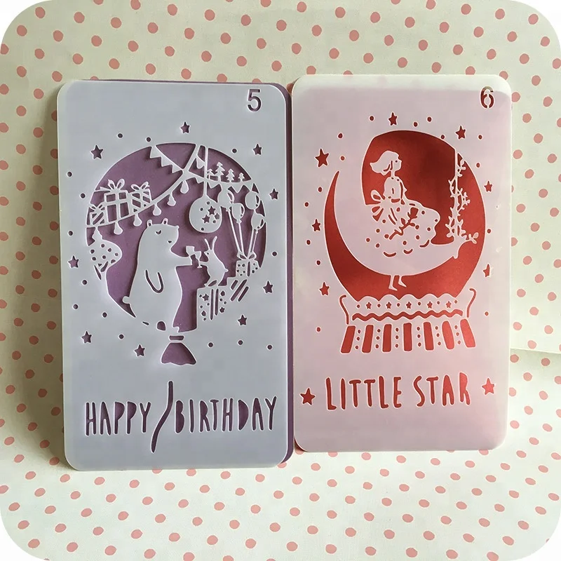 Customized Hand book template DIY drawing stencil scribbles Lace ruler