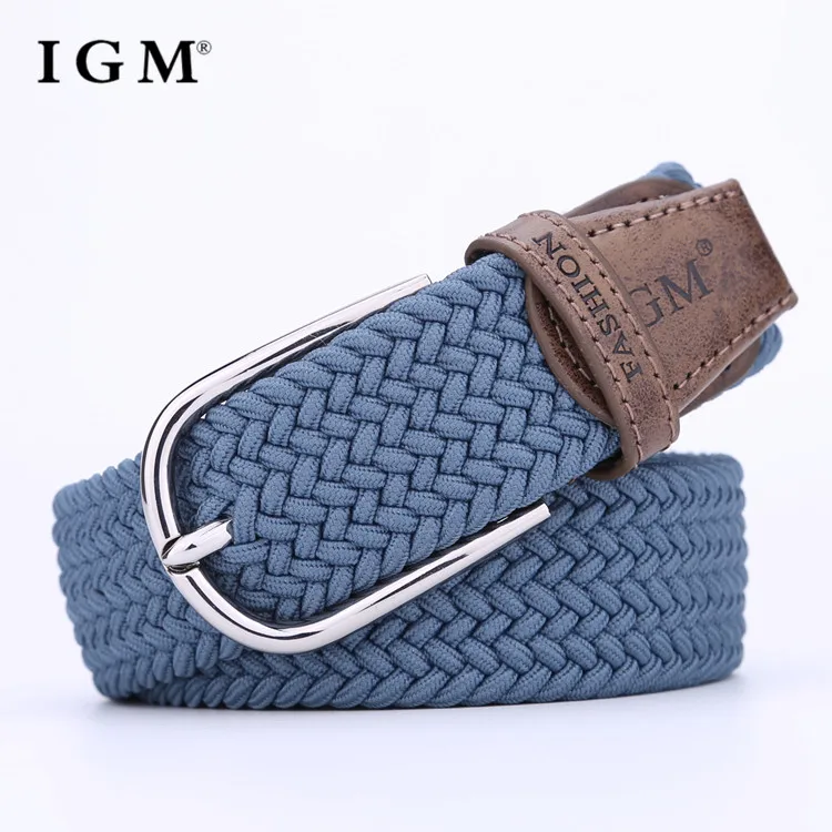 IGM Elastic dressy canvas braided manufacturers for women jeans belt