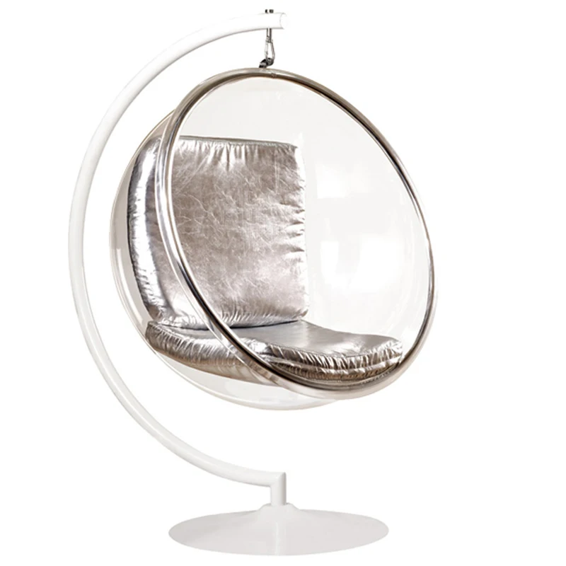 
comfortable relax swing glass ball frame chairs 