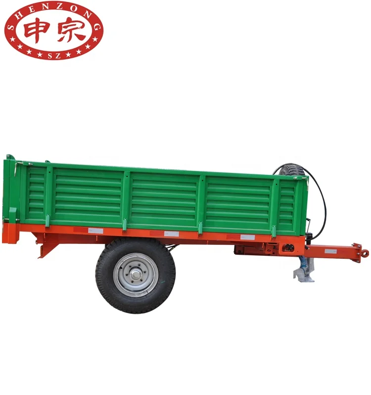 
4 ton 900-16 wide tire single axle rear dump farm trailer 