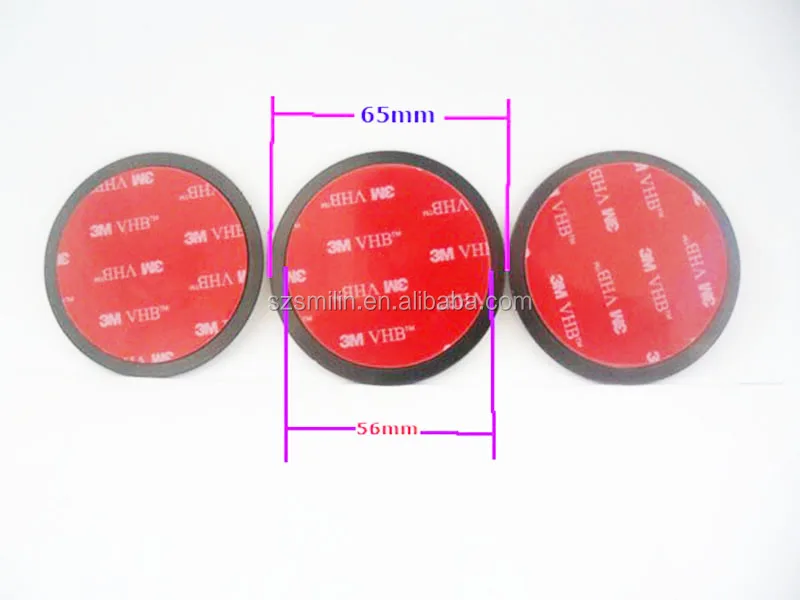 Manufacturer Supply 65mm Diameter Round Car DVR GPS Mobile Phone Suction Cup Mount Dashboard Pad mounting Disc