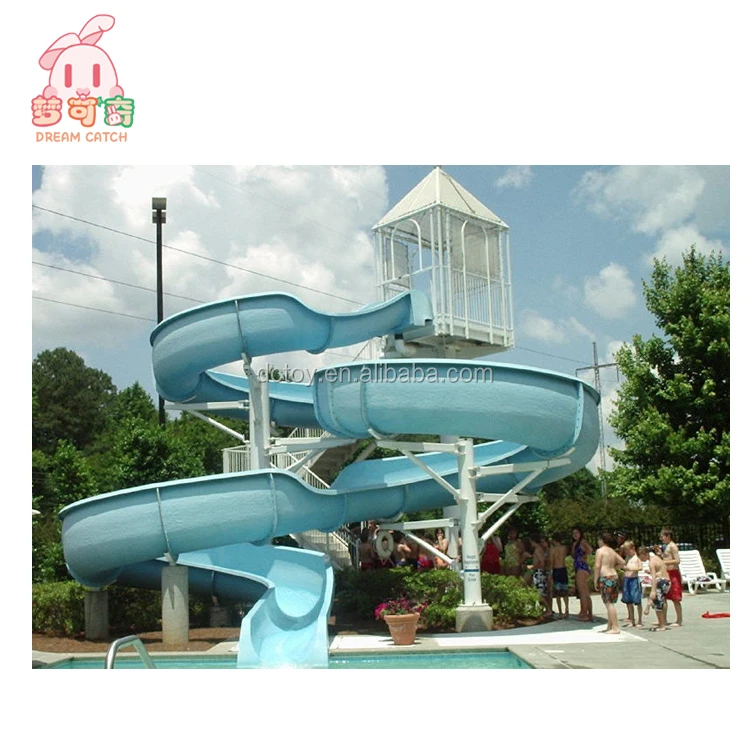 Water Theme Park Equipment Commercial  Kids Adult Big Fiberglass Plastic Water Slide