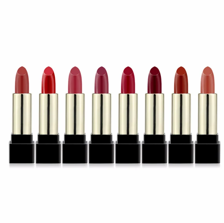 
Moisturizing and brightening 8 creamy matte vegan lipstick oem lip and cheek tint velvet cherry dark red lip stick cosmetic 