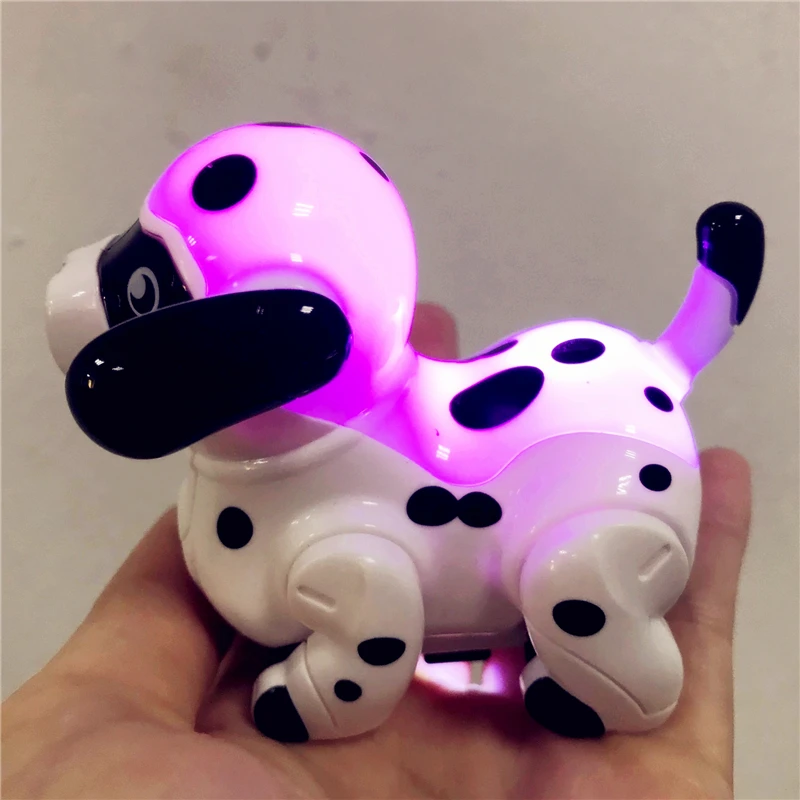 777-614 Magic Inductive Robot Dog Toy Follows Black Line Mini Colorful LED Lights Dog For Kids