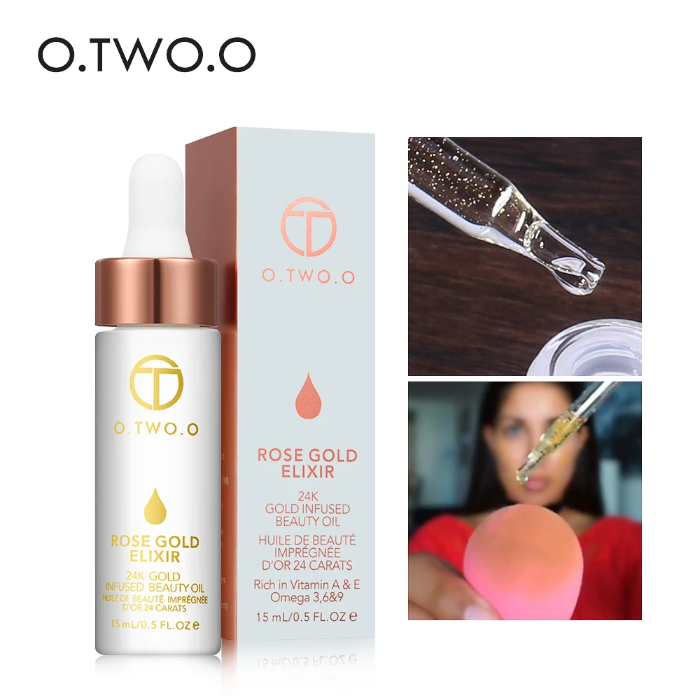 O.TWO.O 24K Rose Gold Elixir Primer Makeup Oil Moisturizing Oil