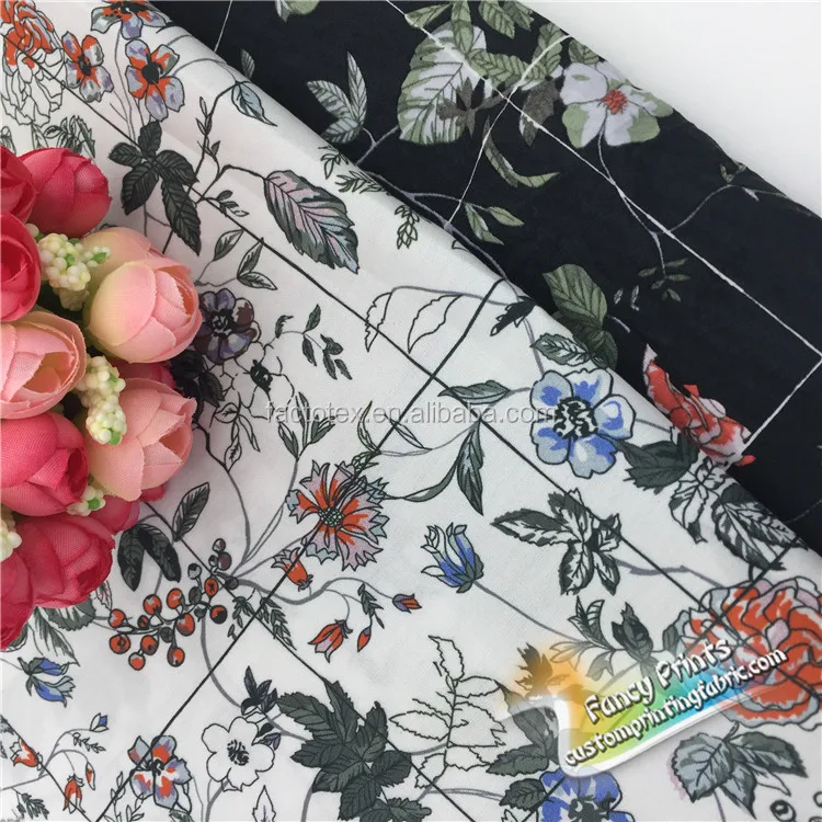 
Wholesale small flower print 100% rayon/viscose printed fabric for shirt and dress 