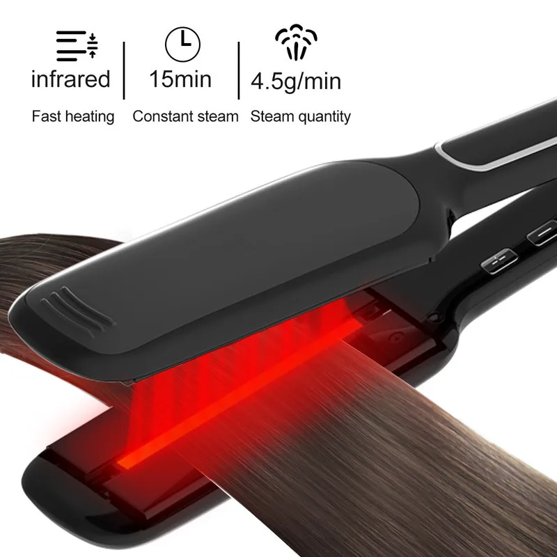 Innovative Wide custom flat iron infrared hair straightener