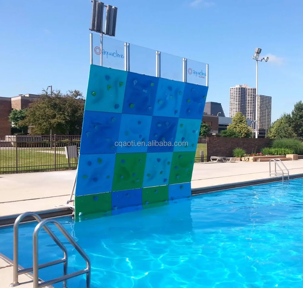 Плавательный бассейн стена для скалолазания