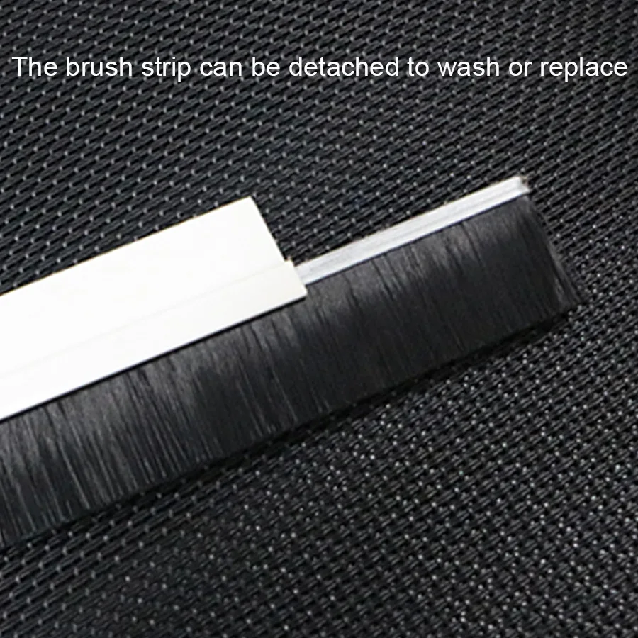 Self Adhesive Under Door Bottom Seal Weather Striping White PVC & PP Brush Strip Draught Excluder Sweep Dustproof Windproof