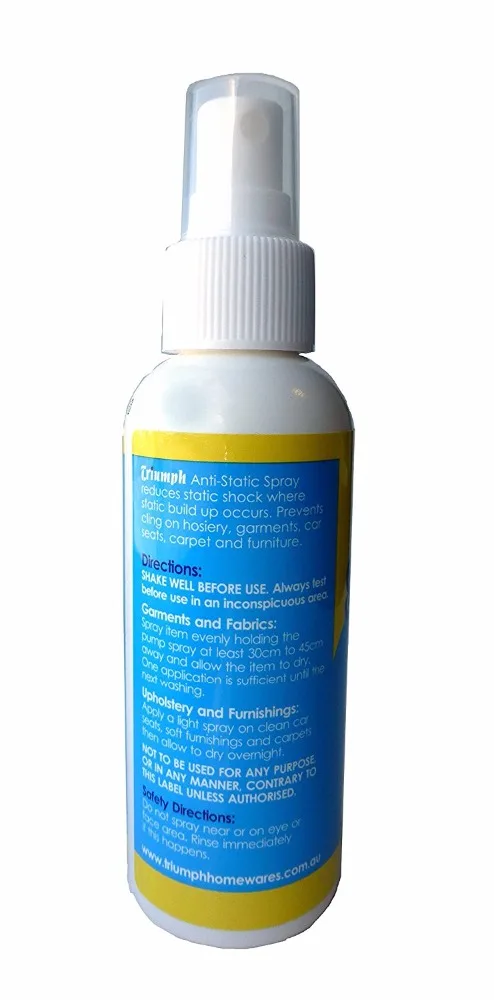 
Triumph B406010 Anti-static Spray | Garments, Furnishing 125ml Pump Spray Bottle 