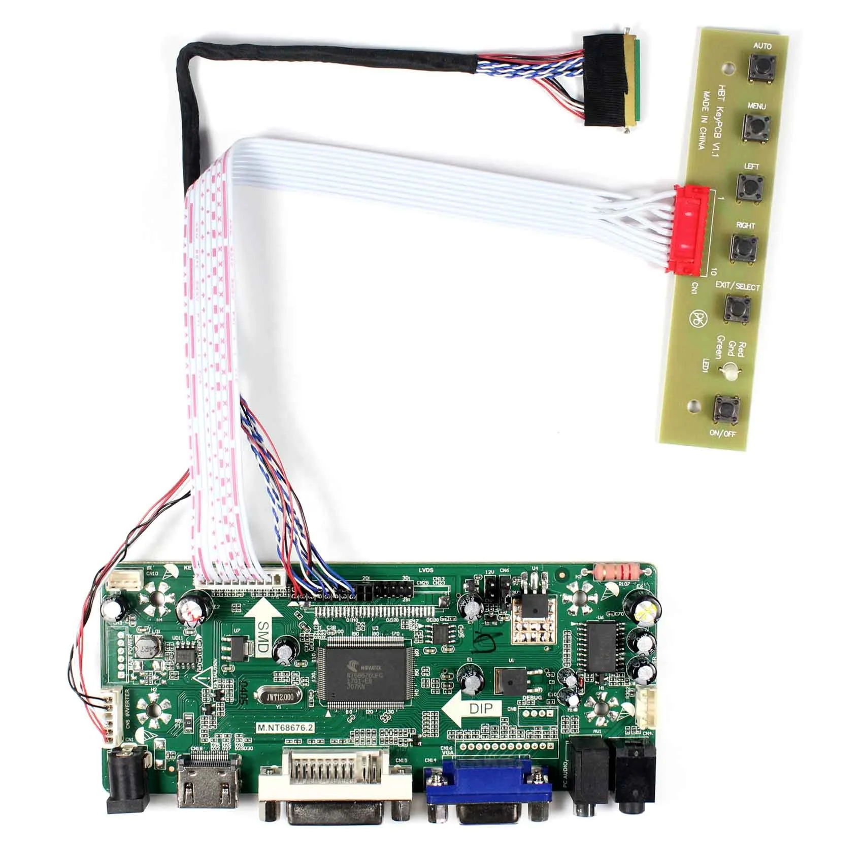 Hdmi dvi vga ЖК дисплей плате контроллера мониторы комплект для led панель 1366x768