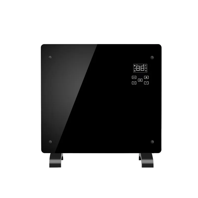 2000W High quality wall and free standing LCD display flat panel glass heater with touch control switch