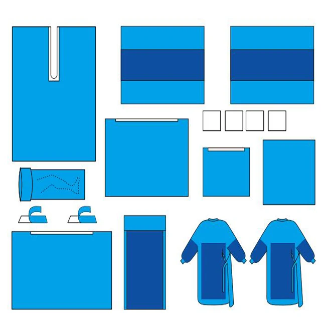 Хирургический хирургический пакет, одноразовый стерильный боковой драпировочный пакет, сертификат CE