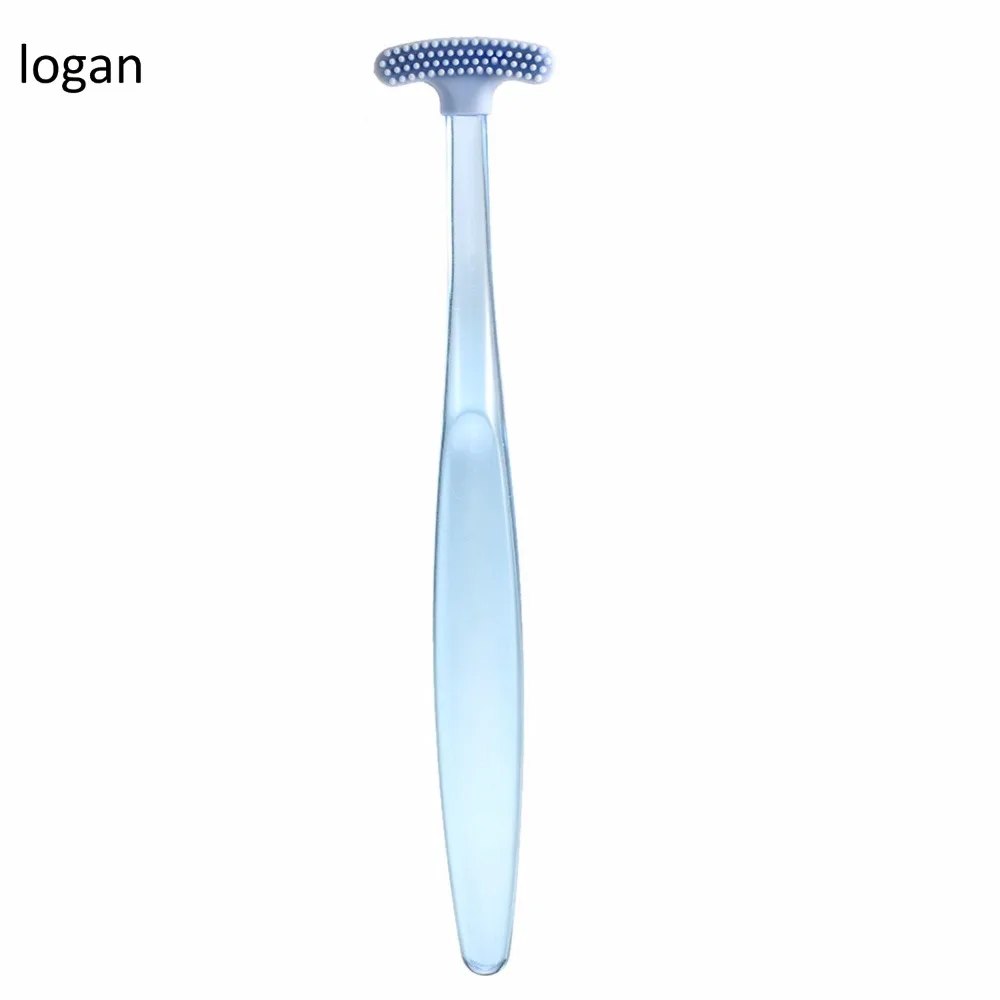 Hot sale soft-touch tongue scraper silicon tongue cleaner