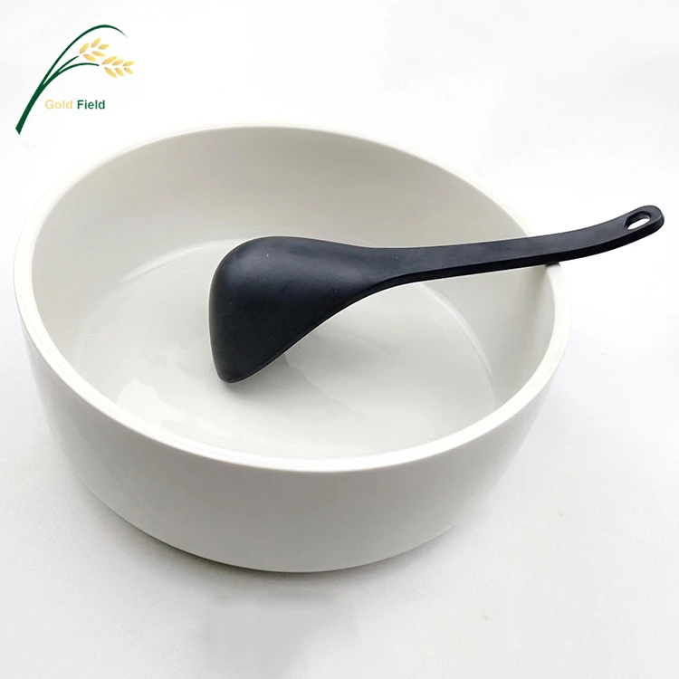 Black Durable Heat Resistant Easy Clean Ramen Alloy Spoon