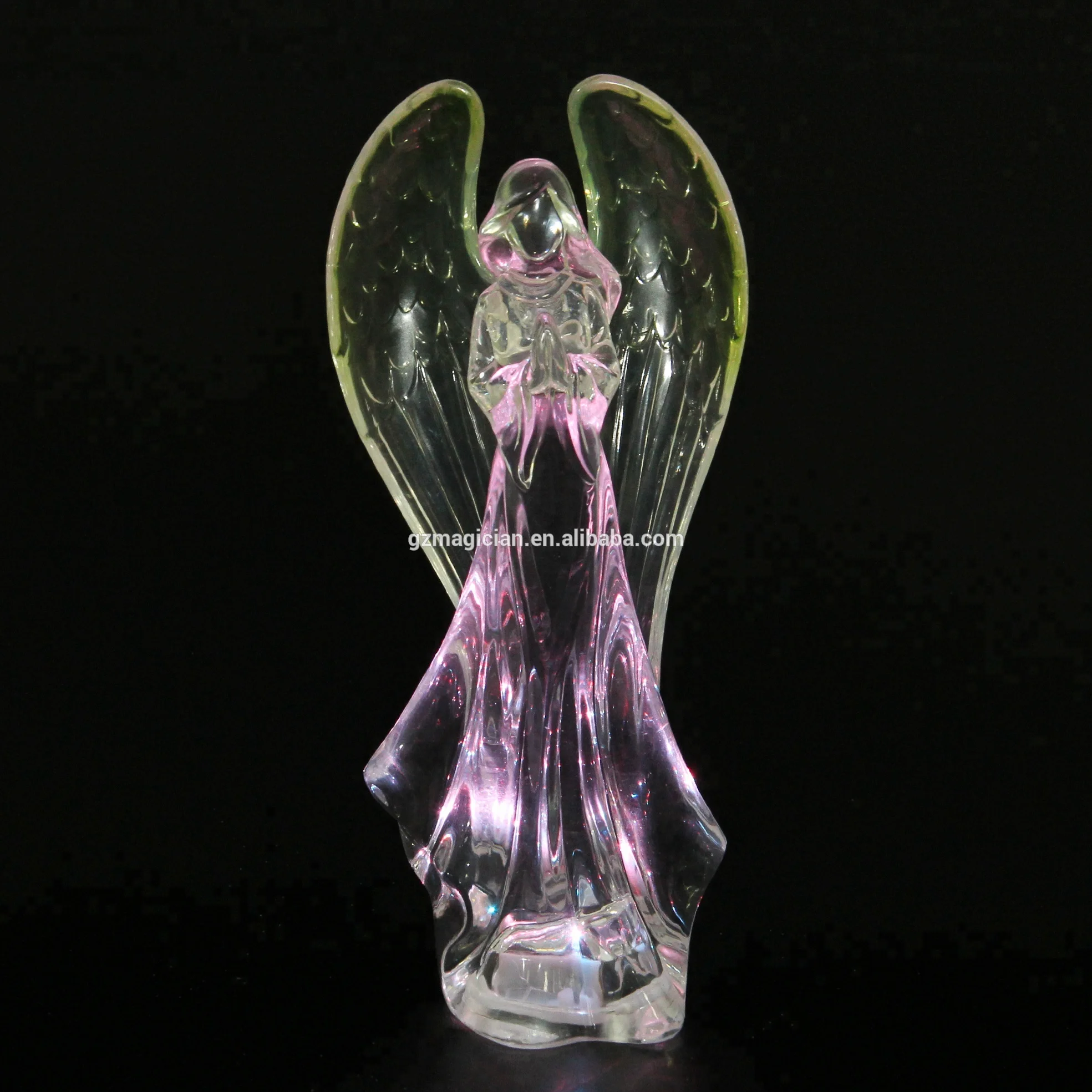 Made In China New Product LED Light Christmas Angel Acrylic Figurines