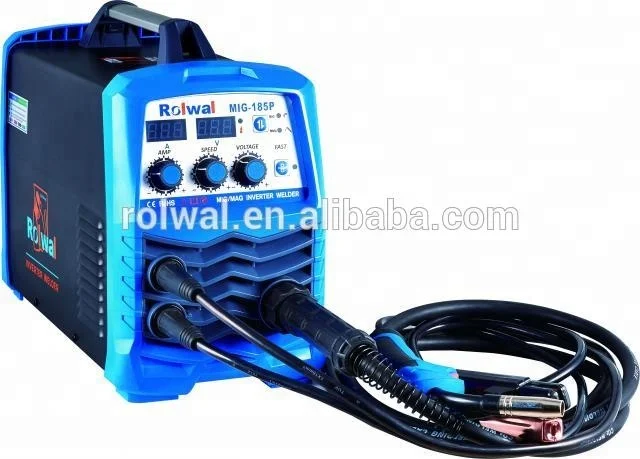 Super Rolwal Commercial MIG185 200 AC Flux Core Wire Automatic Feed Welder Welding Machine