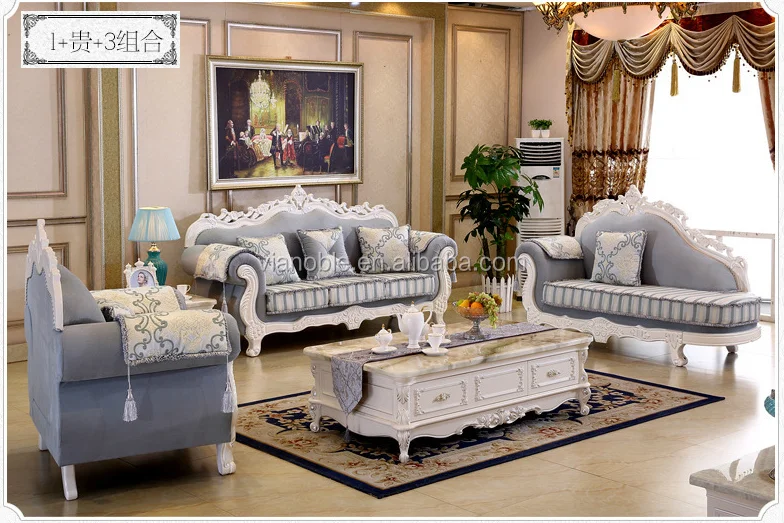 
2019 cared white trscing silver cloth High-grade living room sofa 