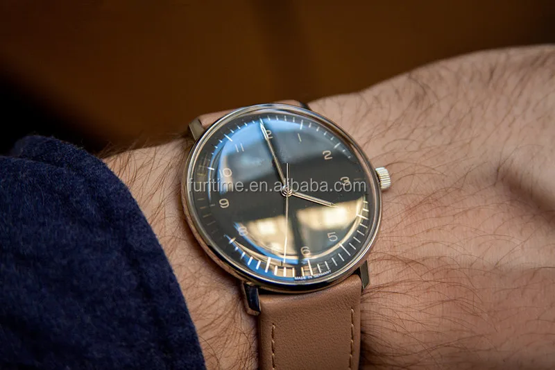 super slim brand automatic watches with domed glass for men wrist watches