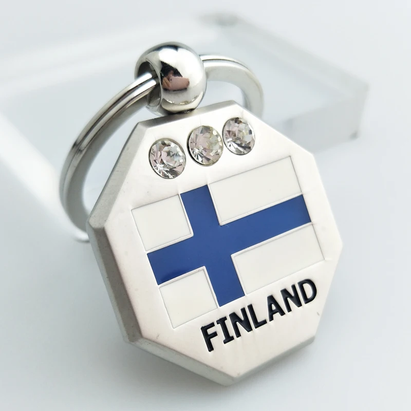 Custom finland souvenir keychain for promotional gifts