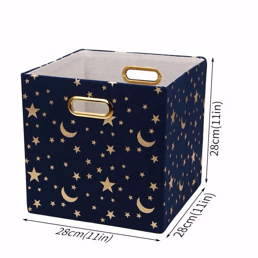 Foldable Storage Bins Boxes Cubes Container Organizer Baskets Fabric Drawers for Bedroom, Closet, Toys,Thick Cloth with Shimmer,
