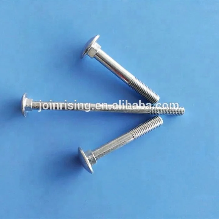 China low price DIN603 carriage bolts with nuts zinc plated high quality grade 4.8