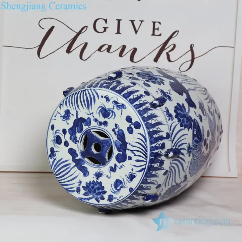 PYNQ251-A-B-C   Chinese fashionable blue and white household ceramic stool