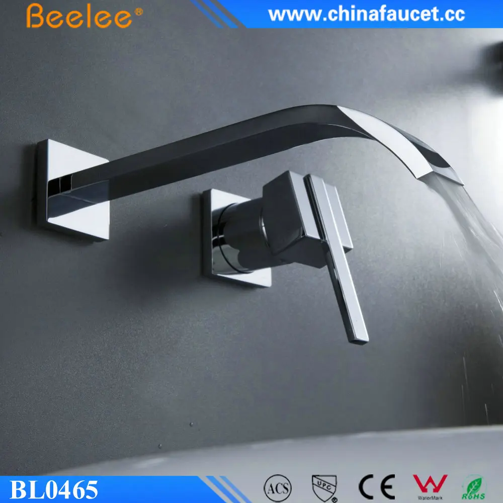 Beelee BL0465 Wall Mounted Waterfall Bathroom Faucet Vanity Sink Mixer Tap