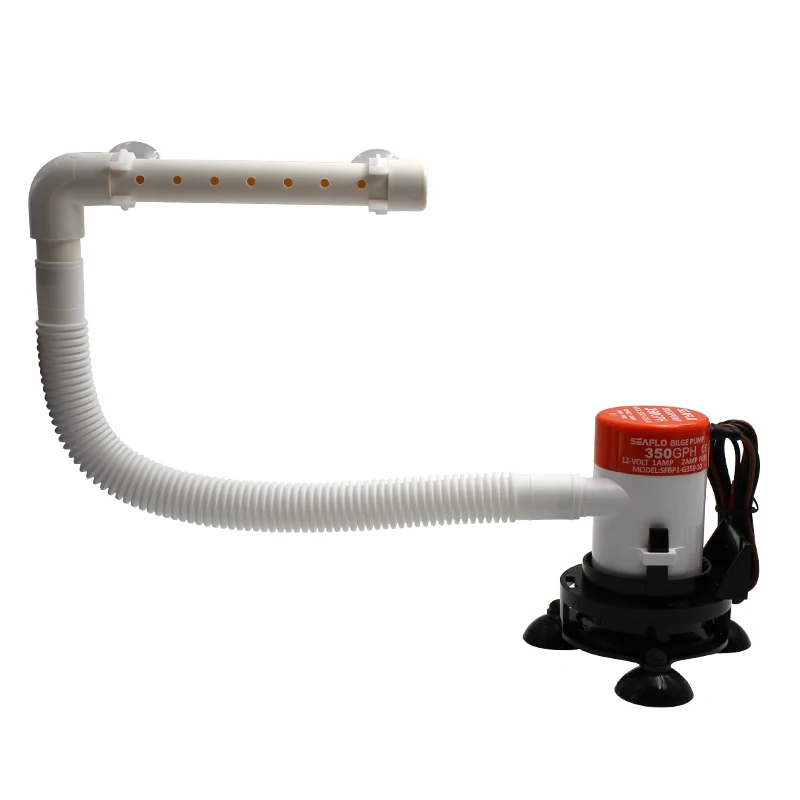 350GPH Portable Aerator Pump Kit Livewell Aeration Pump System Kit for Boat