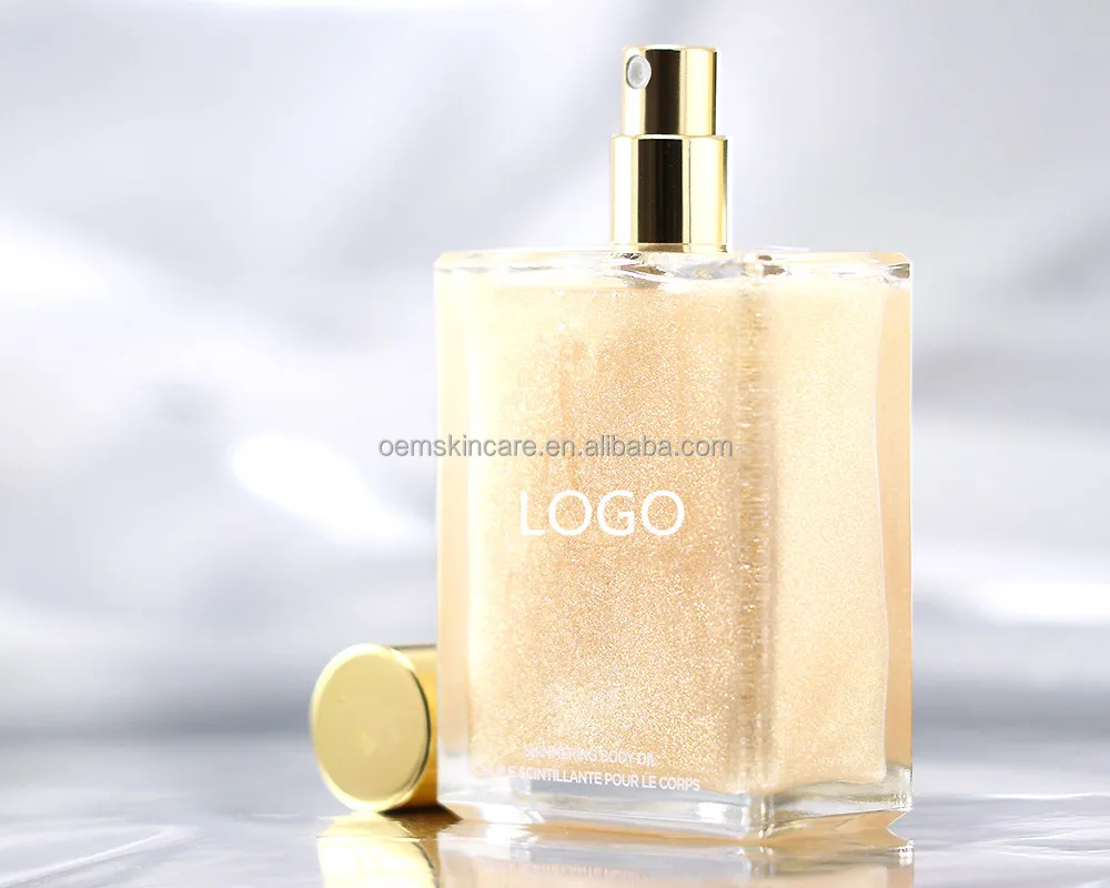 Wholesale OEM Argan 24k Gold Shimmering and Shine Body Oil