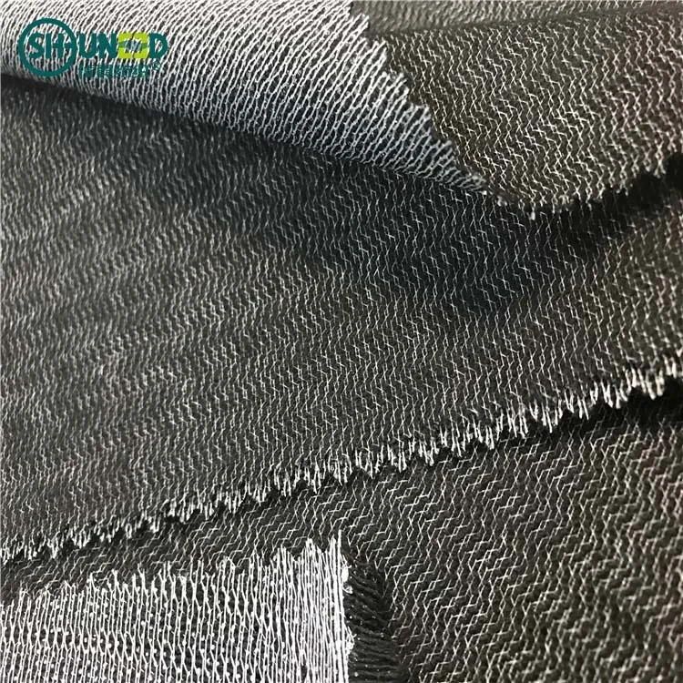Shrink-Resistant brushed woven tricot knitted fusible interlining